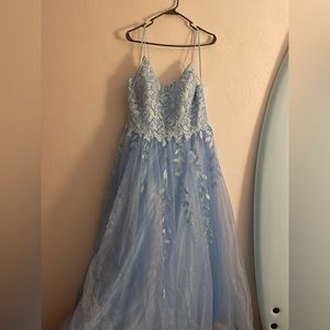 Blue ball gown dress